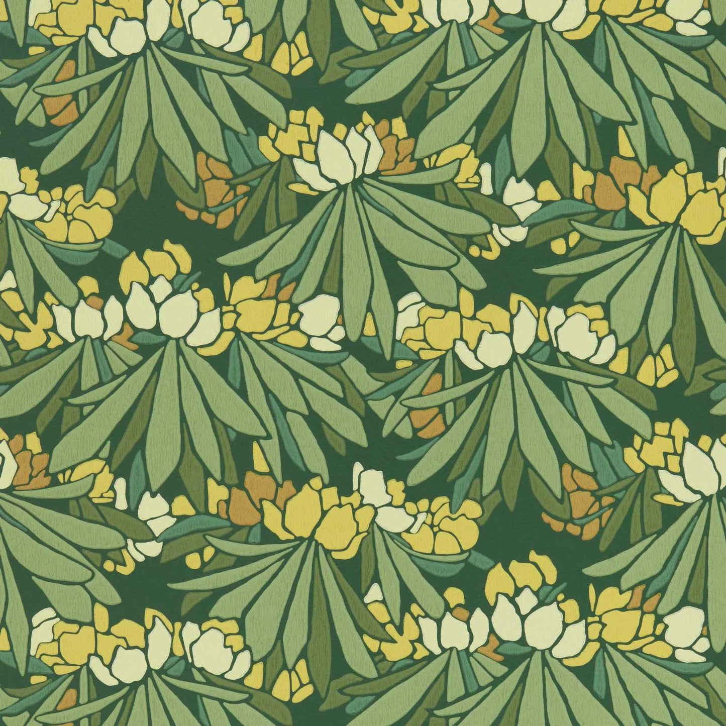 Rhododendron Wallpaper - Yellow - 1838 wallcoverings - 2412 - 176 - 02 - Premier Wallcovering