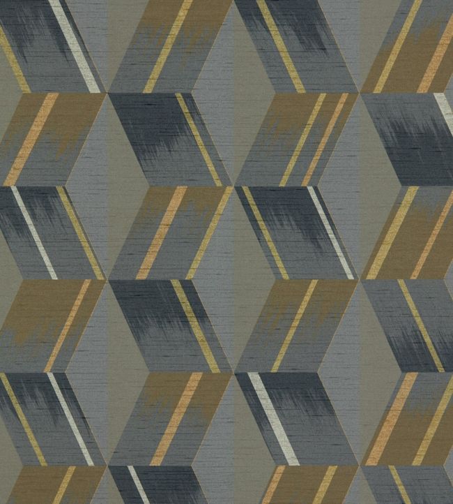 Rhombi Wallpaper - Anthracite - ZRHW312895 - Zoffany - Premier Wallcovering