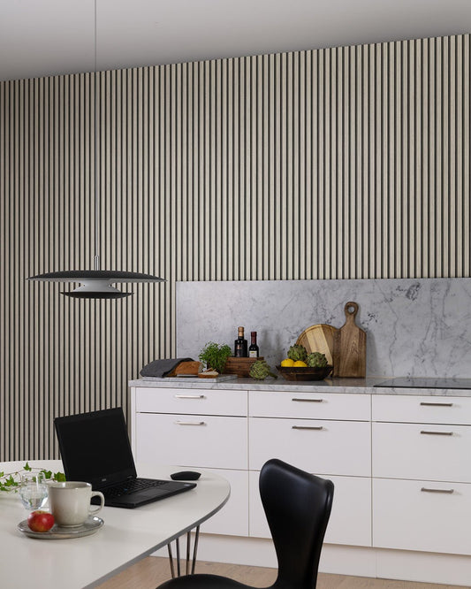 Ribbvagg Small Wallpaper - Sand - Midbec - 11926 - Premier Wallcovering