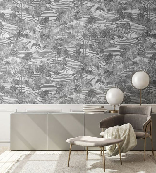 Rice Terrace Max Wallpaper - Grass Green - Brand McKenzie - BMTD001/17B - Premier Wallcovering