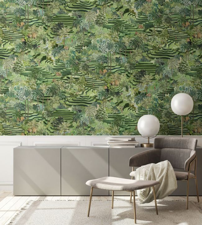 Rice Terrace Max Wallpaper - Black & White - Brand McKenzie - BMTD001/17A - Premier Wallcovering