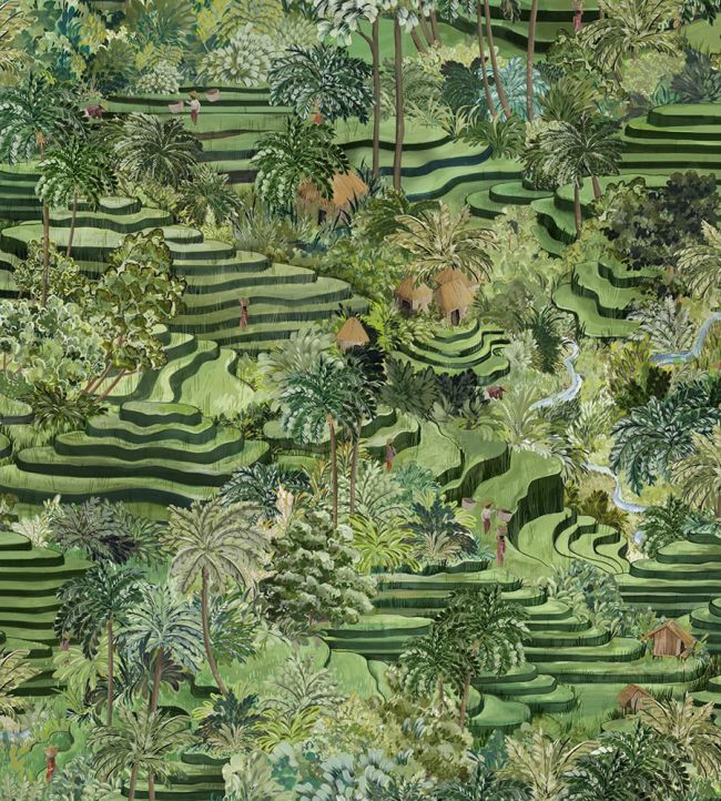 Rice Terrace Max Wallpaper - Black & White - Brand McKenzie - BMTD001/17A - Premier Wallcovering
