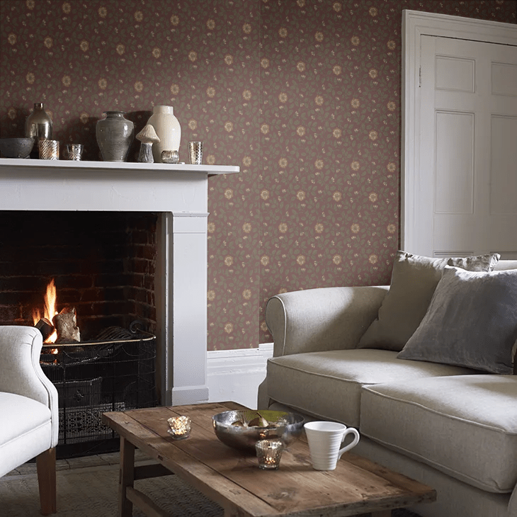 Richmond Green Wallpaper - Revival Red - Little Greene - 0251RGREVIR - Premier Wallcovering