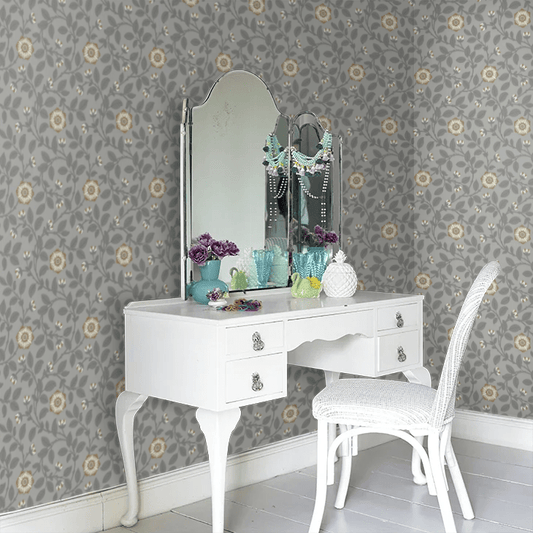 Richmond Green Wallpaper - Platinum - Little Greene - 0251RGPLATI - Premier Wallcovering