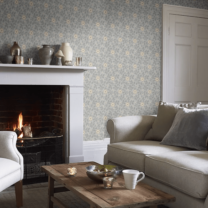 Richmond Green Wallpaper - Platinum - Little Greene - 0251RGPLATI - Premier Wallcovering