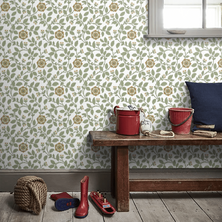 Richmond Green Wallpaper - Guinevere - Little Greene - 0251RGGUINE - Premier Wallcovering