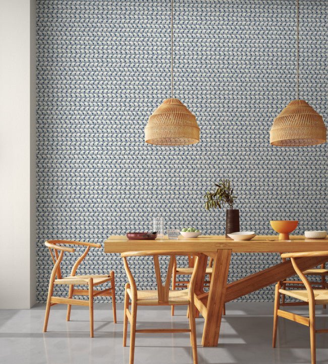 Ride The Wave Wallpaper - Denim - NART112807 - Scion - Premier Wallcovering