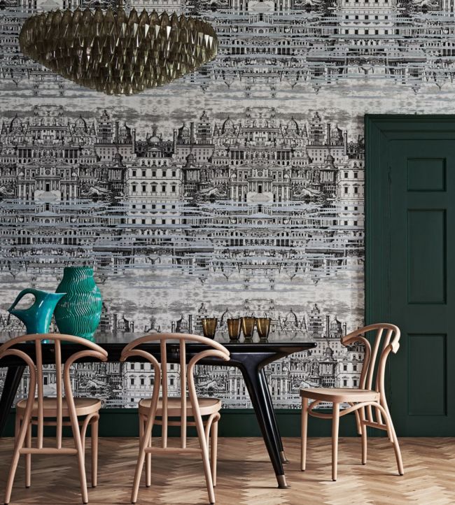 Riflesso Wallpaper - Black & White - 114/20040 - Cole & Son - Premier Wallcovering