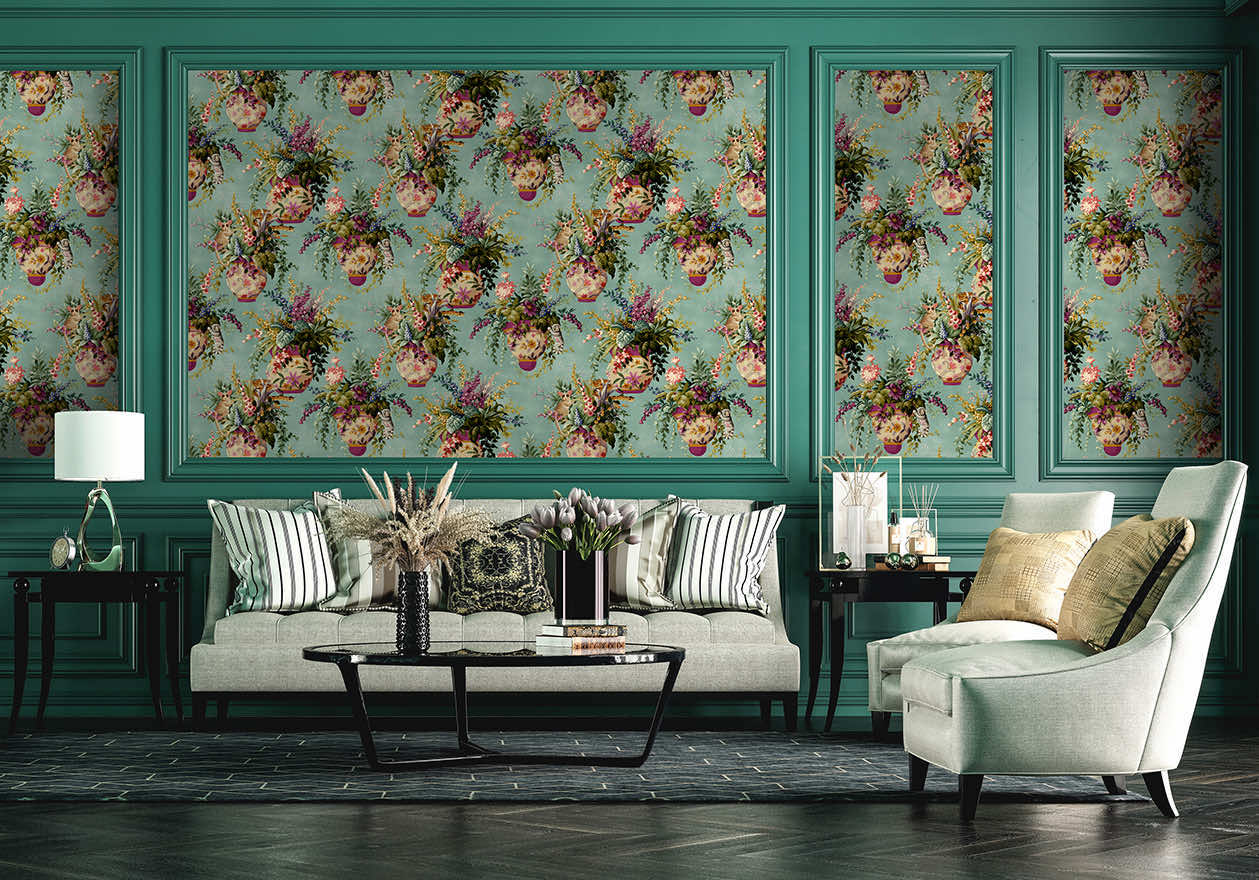Rivara Wallpaper - Soft Teal - Holden Décor - 91522 - Premier Wallcovering