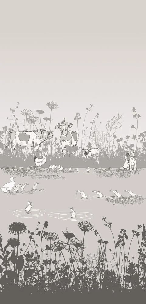 Riverside Capers Wallpaper Mural - Cluck - Little Greene - 0231RICLUCK - Premier Wallcovering