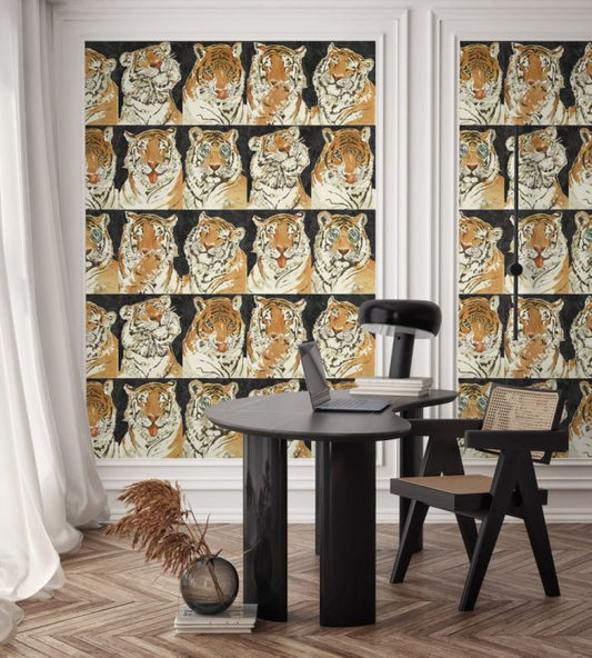 Roar Emotions Wallpaper - Charcoal - Brand McKenzie - BMWL005/09A - Premier Wallcovering