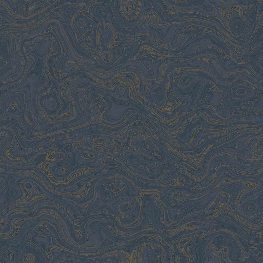Rockpool Marble Wallpaper - Classic Navy - LAN100319 - Lucie Annabel - Premier Wallcovering