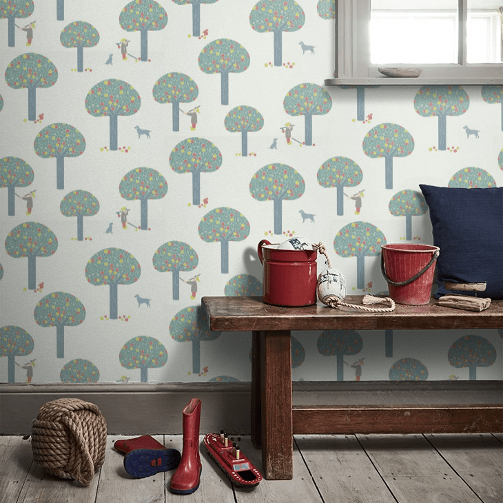 Rodney Street Wallpaper - Delicate Blue - Little Greene - 0231RODELIC - Premier Wallcovering