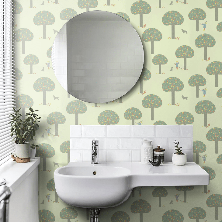 Rodney Street Wallpaper - Pea Green - Little Greene - 0231ROPEAGR - Premier Wallcovering