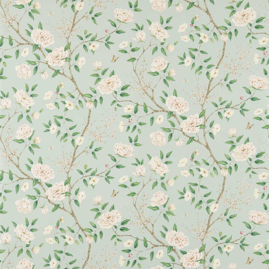 Romeys Garden Wallpaper - Sea Green - ZWOO311336 - Zoffany - Premier Wallcovering