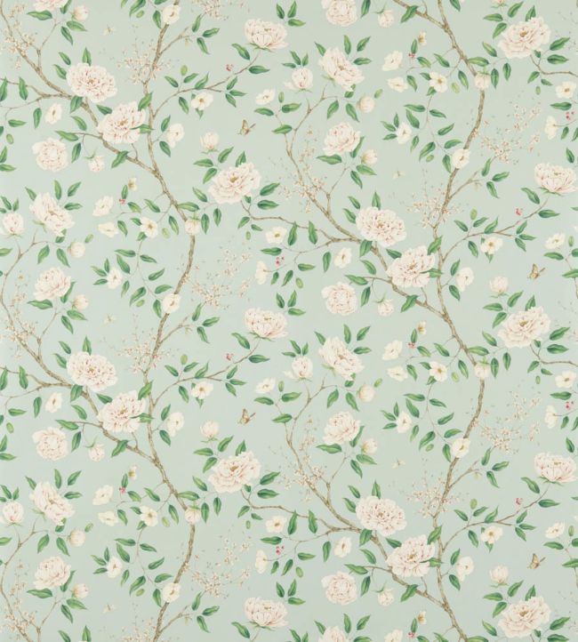 Romeys Garden Wallpaper - Sea Green - ZWOO311336 - Zoffany - Premier Wallcovering