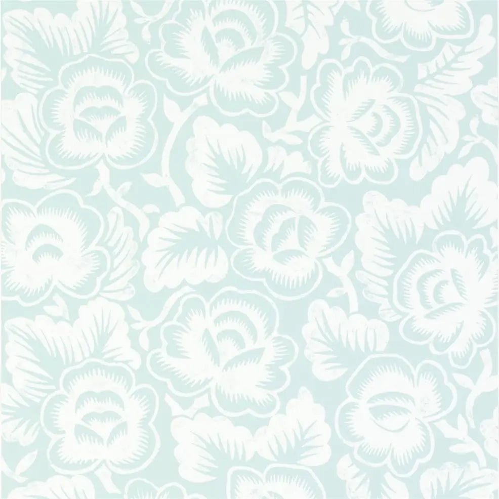 Rosario Wallpaper - Aqua - P592/10 - Designers Guild - Premier Wallcovering