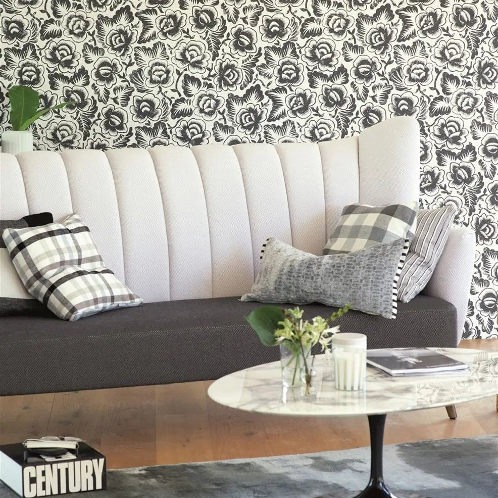 Rosario Wallpaper - Noir - P592/05 - Designers Guild - Premier Wallcovering