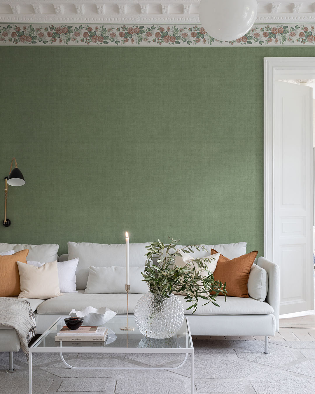 Rosdalen bård Wallpaper - Rose - Midbec - 116044 - Premier Wallcovering