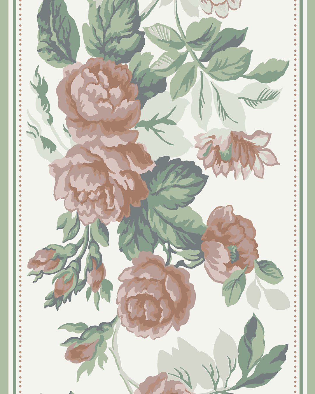 Rosdalen bård Wallpaper - Rose - Midbec - 116044 - Premier Wallcovering