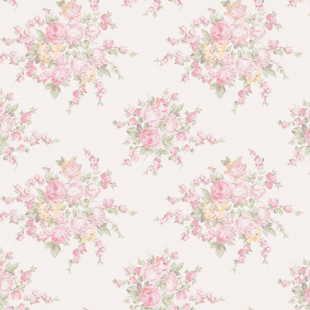 Rose Blossom Wallpaper - Shabby Chic - 125135 - Premier Wallcovering