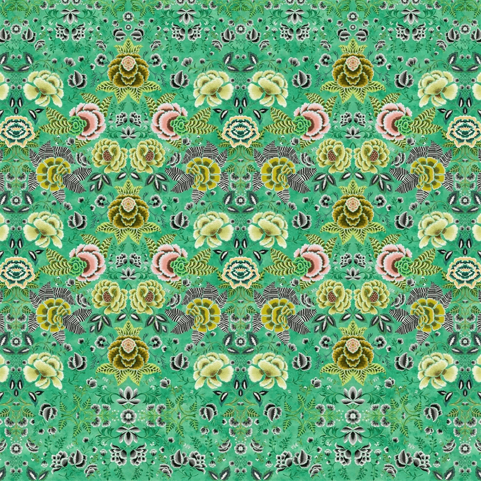 Rose De Damas Wallpaper - Jade - PDG1168/02 - Designers Guild - Premier Wallcovering