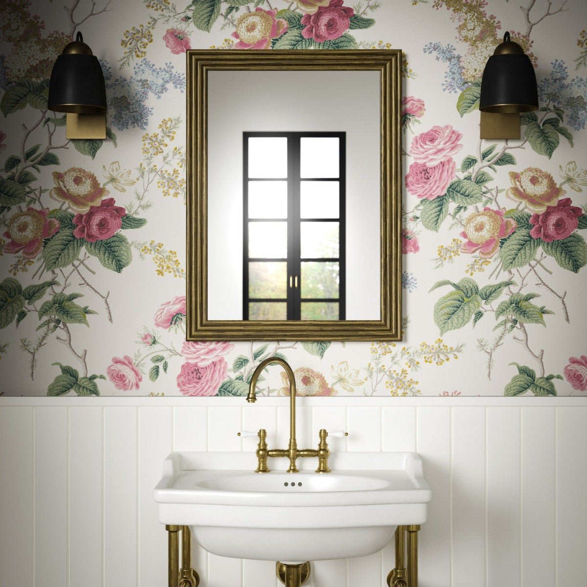 Rosemoore Wallpaper - Ivory - Warner House - Premier Wallcovering