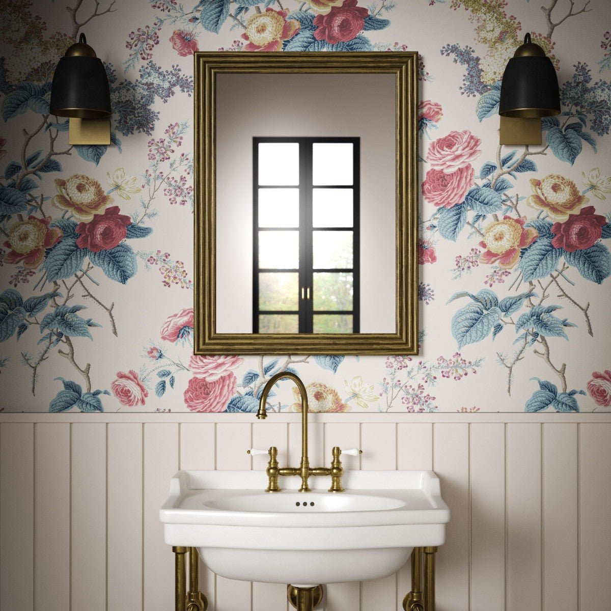 Rosemoore Wallpaper - Stone - Warner House - Premier Wallcovering