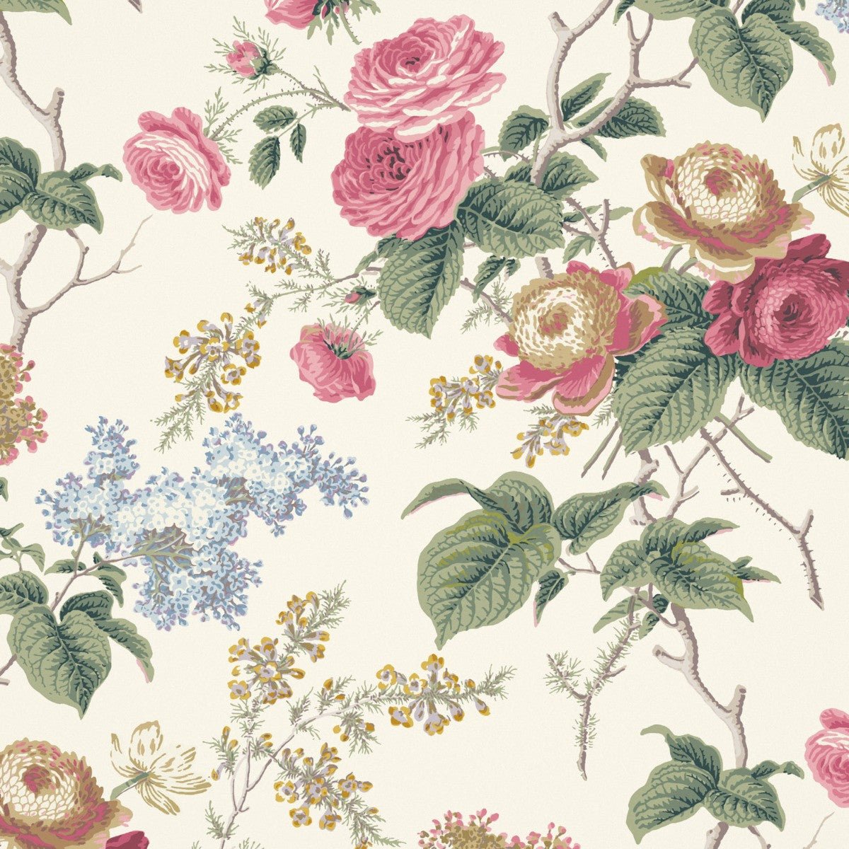 Rosemoore Wallpaper - Ivory - Warner House - Premier Wallcovering
