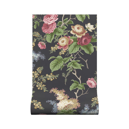 Rosemoore Wallpaper - Black - Warner House - Premier Wallcovering