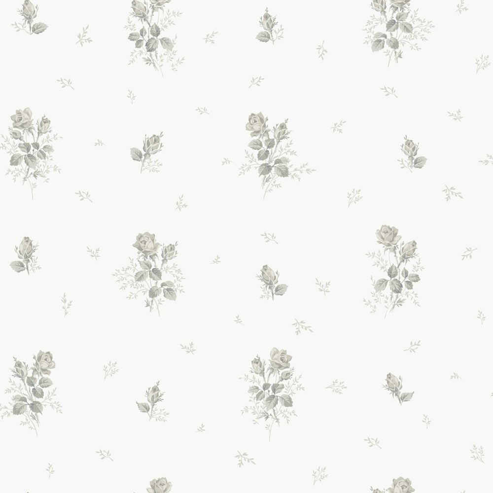 Rosmarie Wallpaper - White/Gray - Midbec - 16005 - Premier Wallcovering