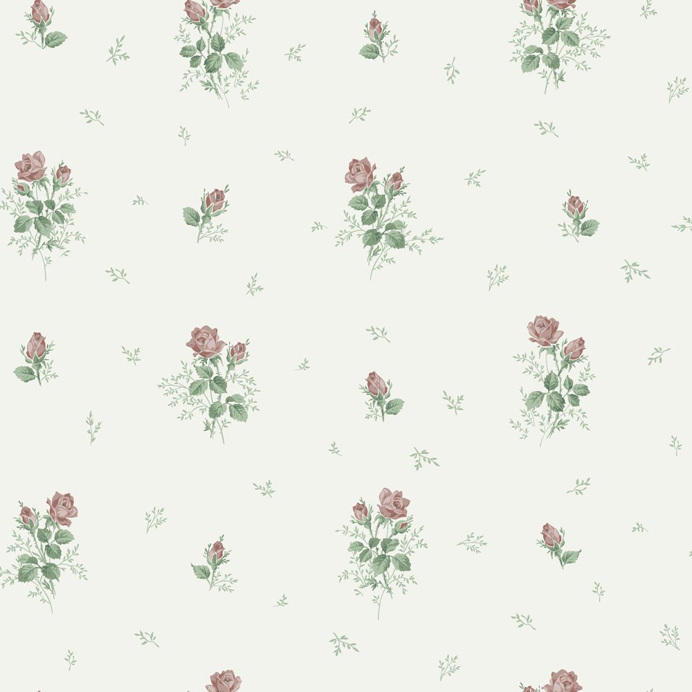 Rosmarie Wallpaper - White - Midbec - 16007 - Premier Wallcovering