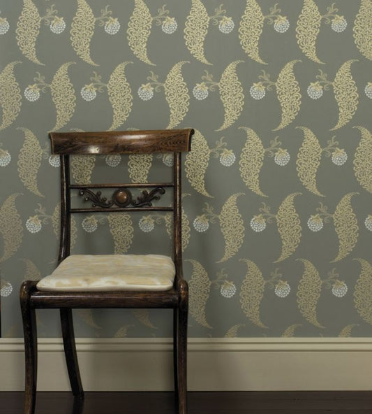 Rosslyn Wallpaper - Gray - 1908 - Farrow & Ball - Premier Wallcovering