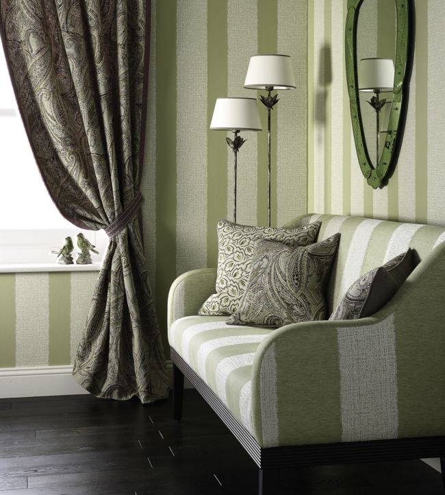 Rothesay Wallpaper - Green - Nina Campbell - NCW4125 - 03 - Premier Wallcovering