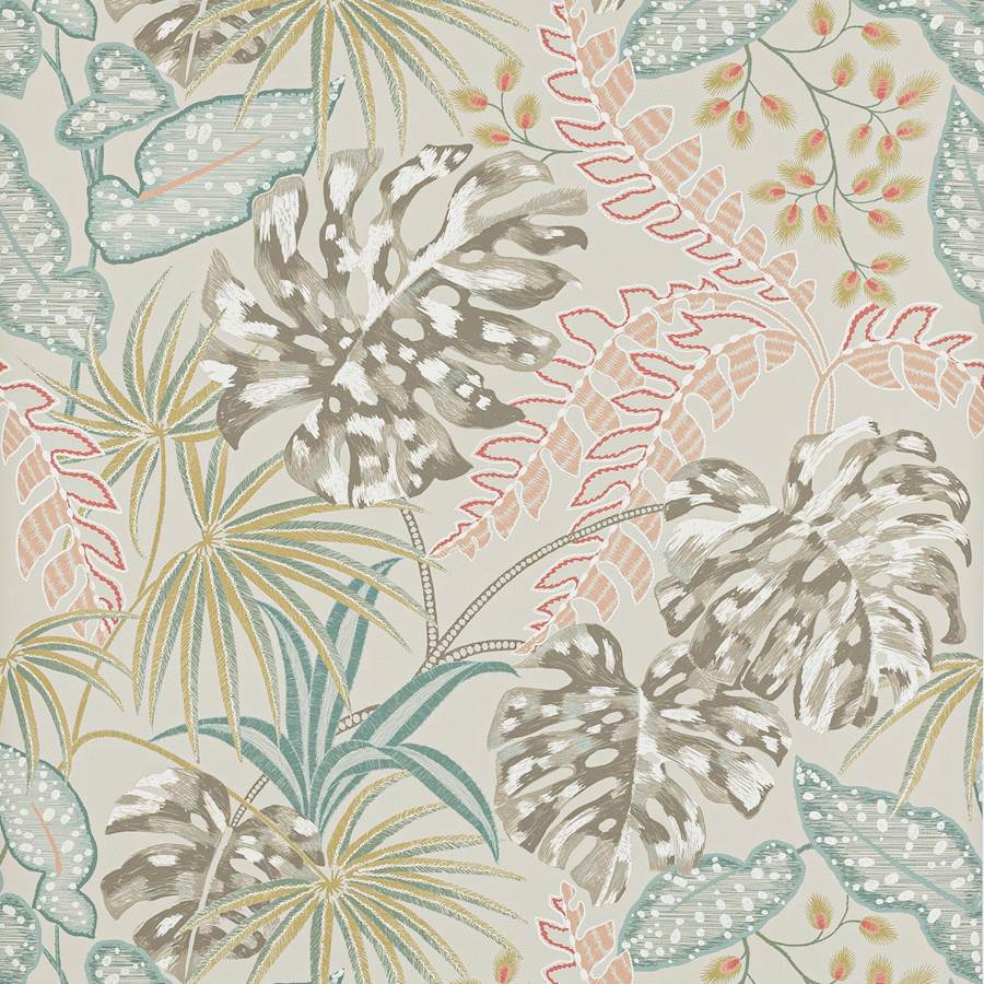Rousseau Wallpaper - Taupe/Pink - J184W - 03 - Jane Churchill - Premier Wallcovering