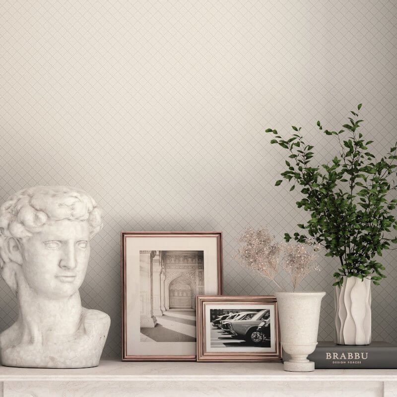 Royal Diamonds Shimmer Wallpaper - Grey - Erismann - 10289 - 31 - Premier Wallcovering