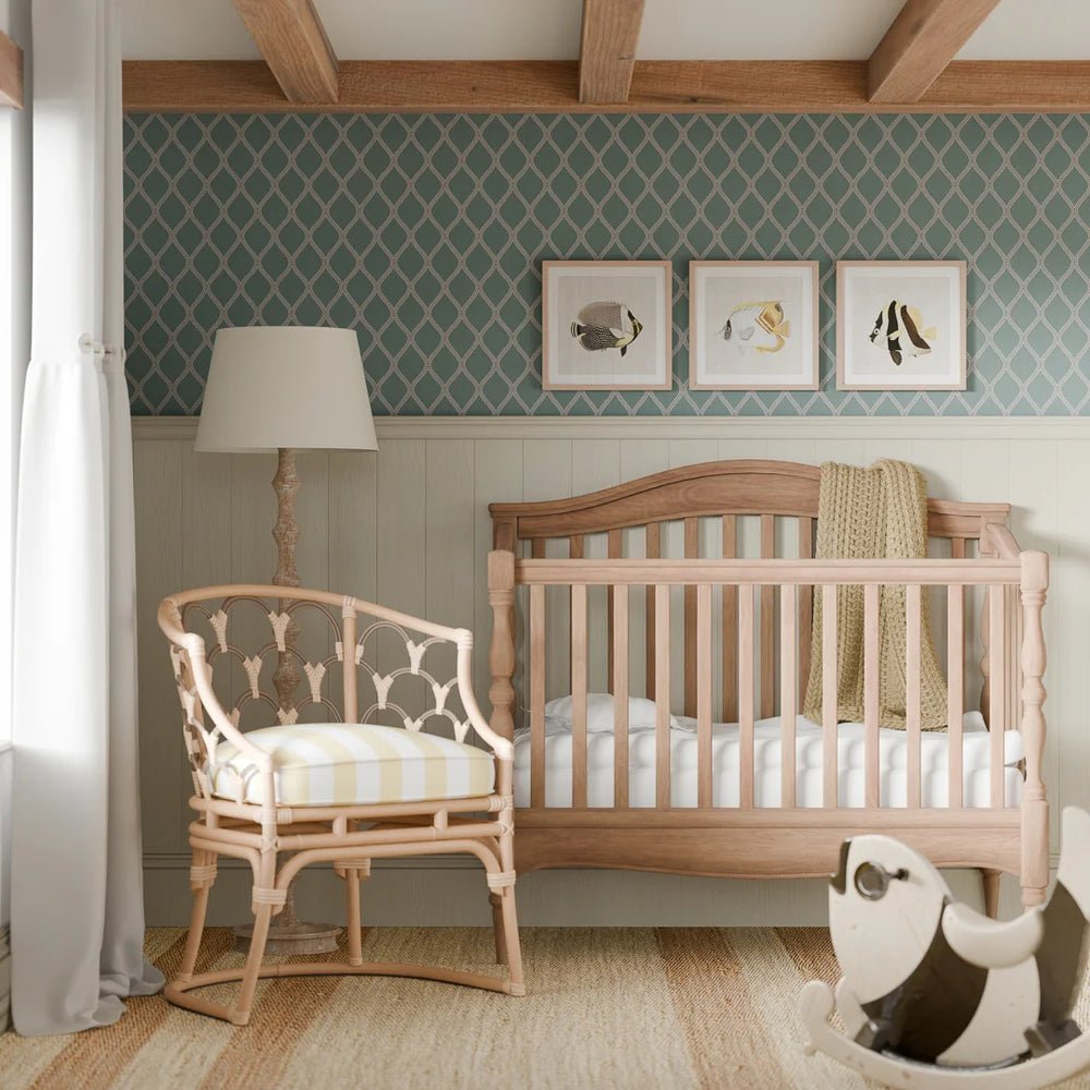 Royal Dockyard Wallpaper - Teal - LAN100314 - Lucie Annabel - Premier Wallcovering