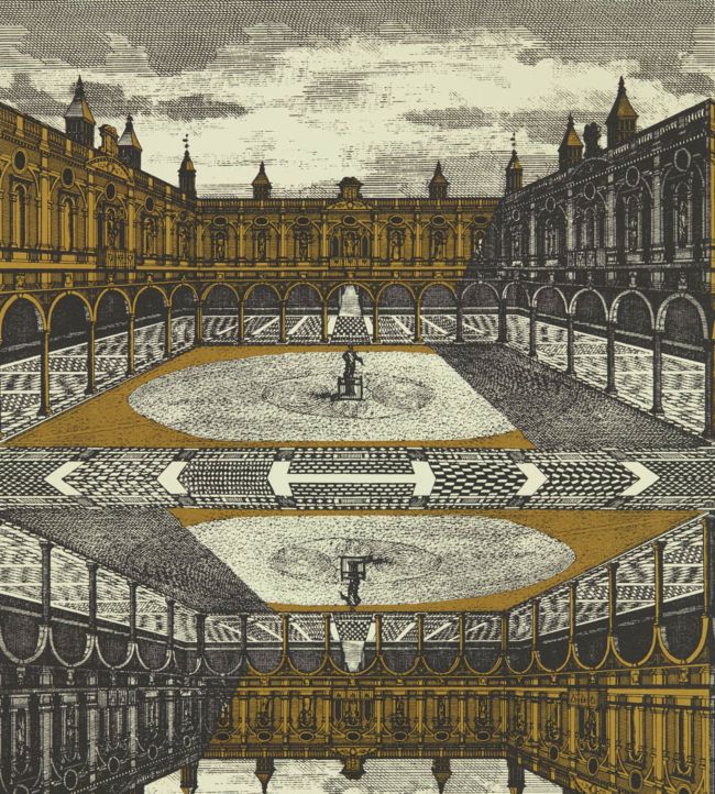Royal Exchange Wallpaper - Paris Grey/Gold - ZPLW312973 - Zoffany - Premier Wallcovering
