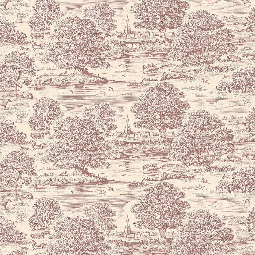 Royal Oak Wallpaper - Bloodstone - Lewis & Wood - Premier Wallcovering