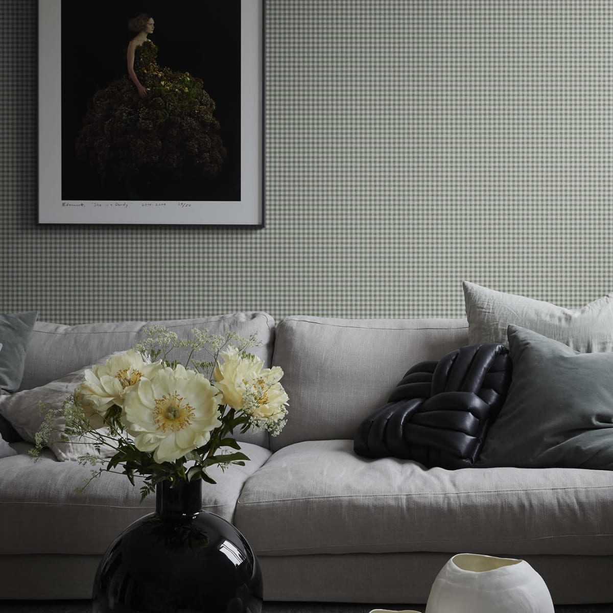 Ruta Wallpaper - Forest Green - Sandberg - S10321 - Premier Wallcovering