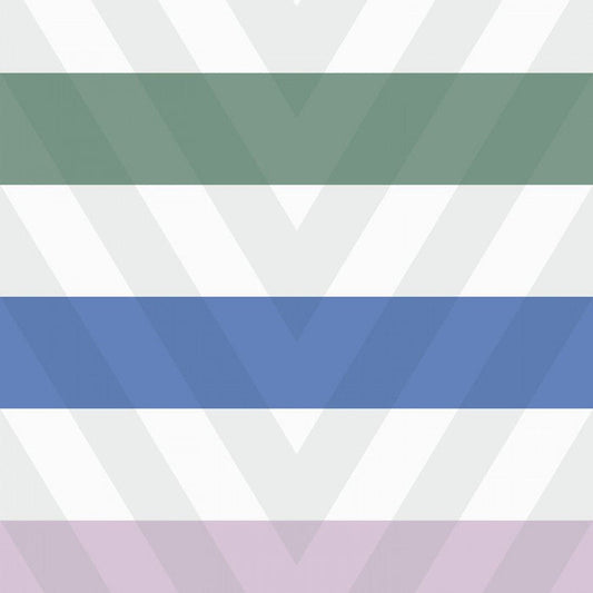 Rythmic Milano Sixties Wallpaper - Menthe And Indigo - Casadeco - 89367222 - Premier Wallcovering