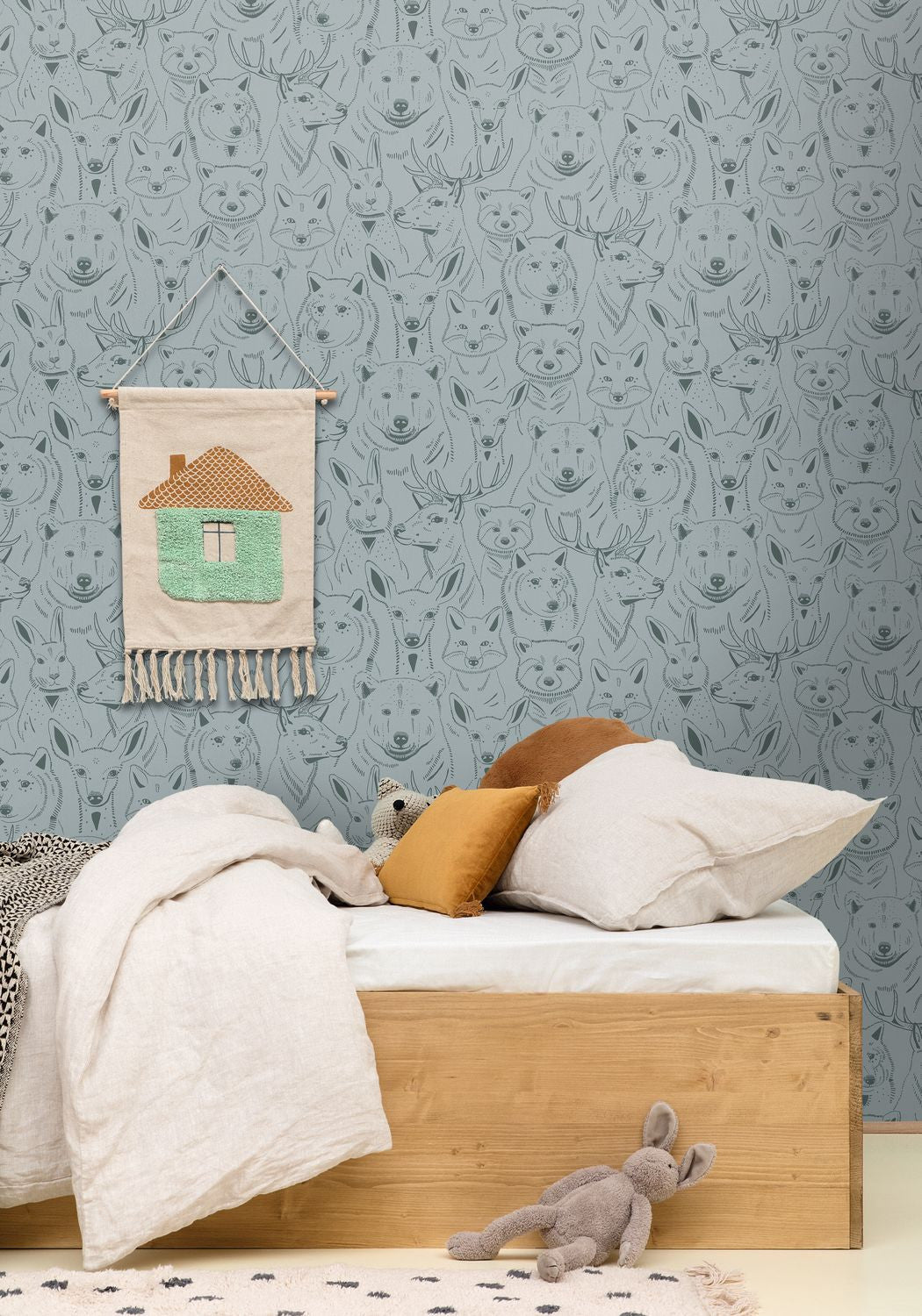 S 'amuser Wallpaper - Bleu Grise - Caselio - 103526090 - Premier Wallcovering