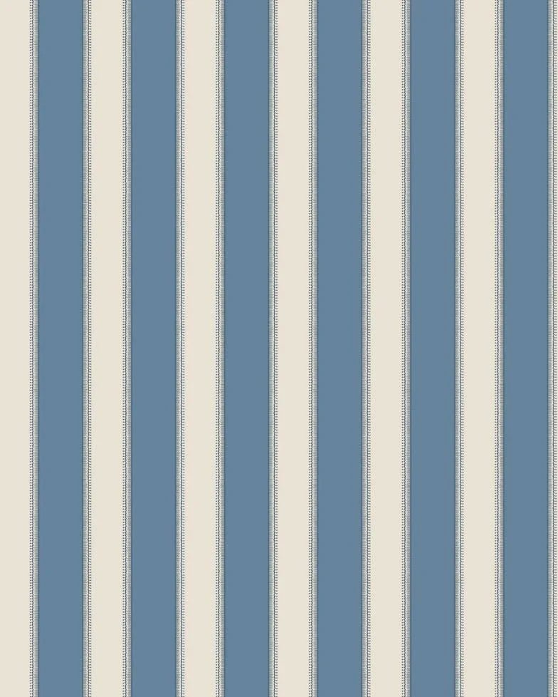 Sackville Stripe Wallpaper - Blue - Nina Campbell - NCW4492 - 05 - Premier Wallcovering