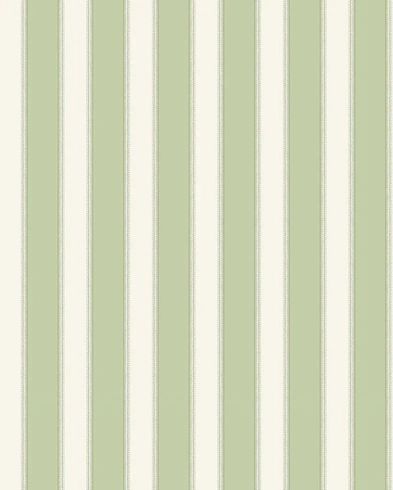 Sackville Stripe Wallpaper - Green - Nina Campbell - NCW4492 - 01 - Premier Wallcovering