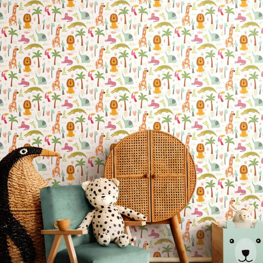 Safari Boogie Wallpaper - Fruit Salad - Hoopla Walls - HWA1292W - Premier Wallcovering