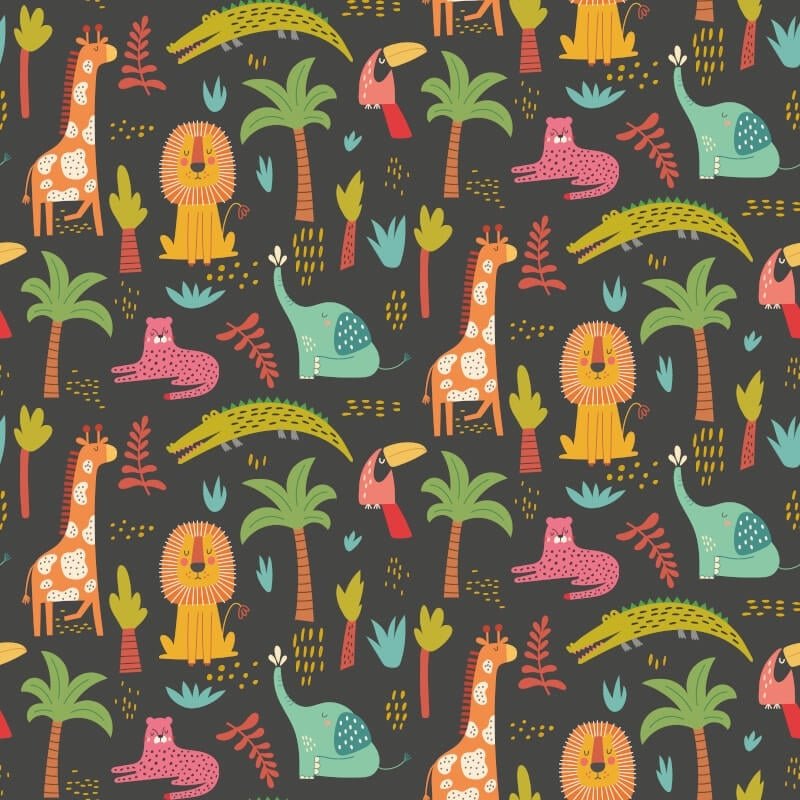 Safari Boogie Wallpaper - Rouge Twist - Hoopla Walls - HWA1294W - Premier Wallcovering