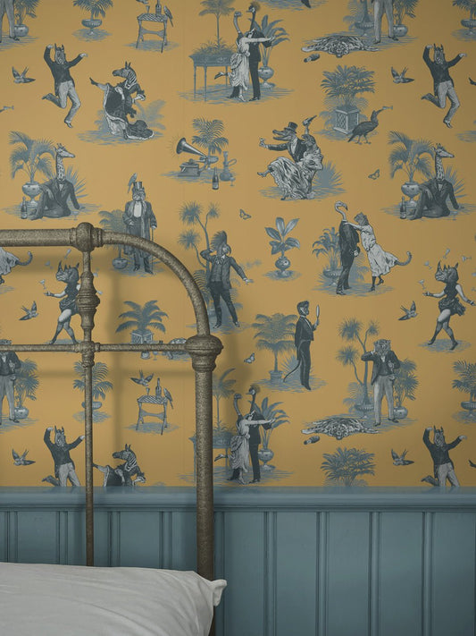 Safari Soiree Wallpaper - Dandelion - Divine Savages - DVS103-SAF-DAND-WR - Premier Wallcovering