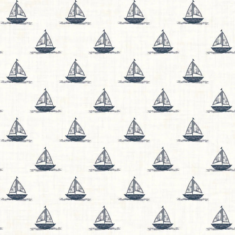 Sail Away Wallpaper - Classic Navy - LAN100305 - Lucie Annabel - Premier Wallcovering