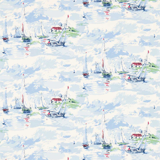 Sail Away Wallpaper - Sky Blue - DVIN214590 - Sanderson - Premier Wallcovering