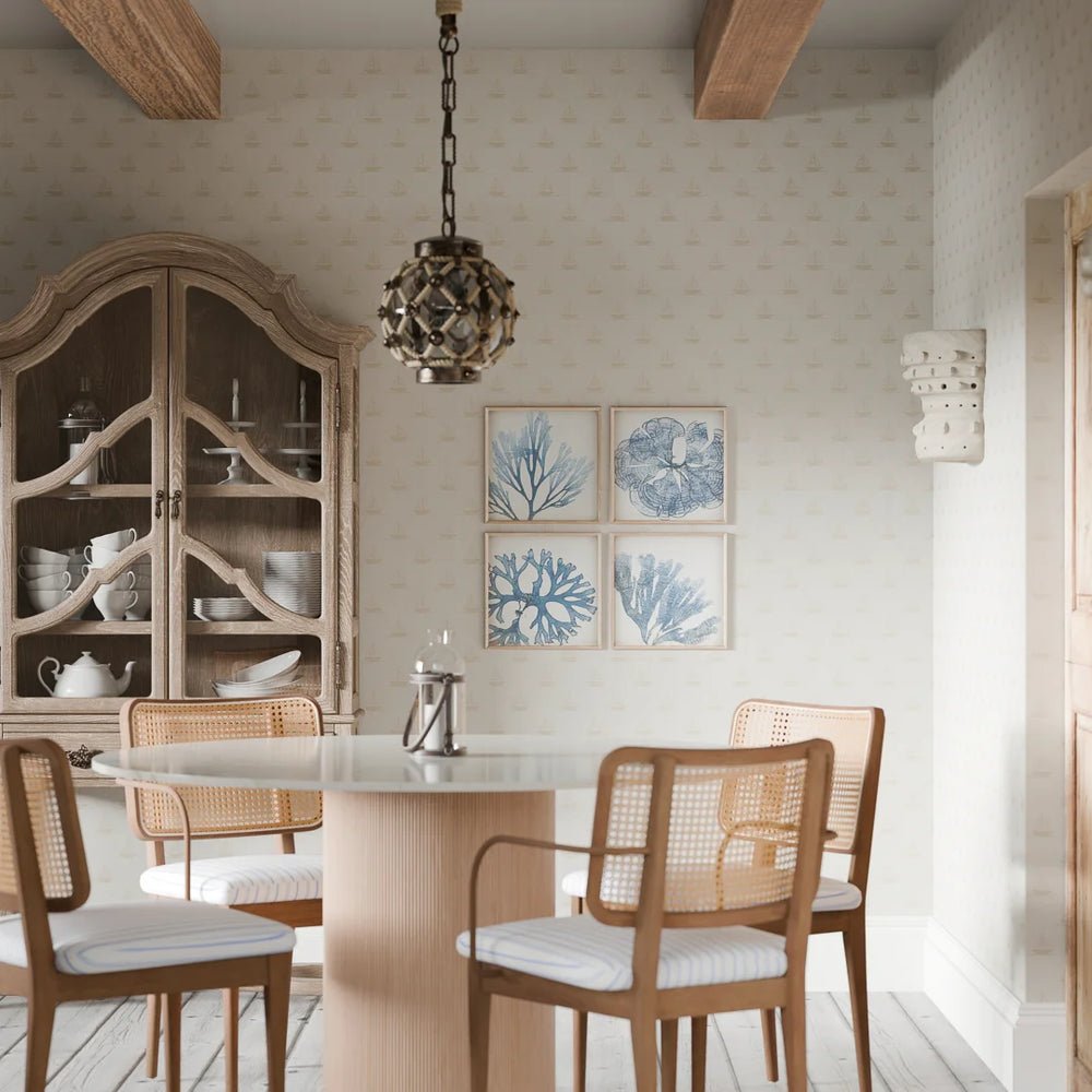 Sail Away Wallpaper - Sand - LAN100303 - Lucie Annabel - Premier Wallcovering